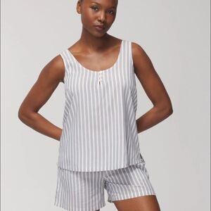 Soma Blue and White Striped Pajama Set